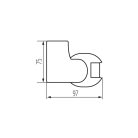 Kanlux ALER JQ‑30‑B, fekete, műanyag, 75×97 mm – PIR mozgásérzékelő, 12 m hatótávolsággal, 165° vízszintes tartománnyal, 8s–5min világítási idővel