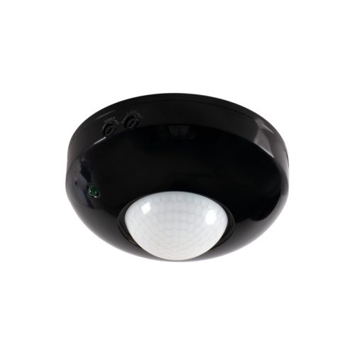 Kanlux ZONA JQ‑37‑B, fekete, műanyag, 55×115 mm – PIR mozgásérzékelő 360°/120° érzékelési szöggel, beállítható megvilágítási szinttel