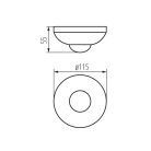 Kanlux ZONA JQ‑37‑B, fekete, műanyag, 55×115 mm – PIR mozgásérzékelő 360°/120° érzékelési szöggel, beállítható megvilágítási szinttel
