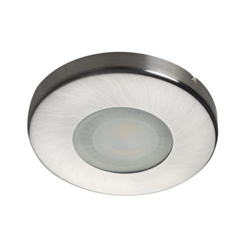 Kanlux Gx5,3, 12V, IP44/20, Ø85 mm, matt nikkel, acél házas, kerek, mennyezeti spot lámpatest, MARIN
