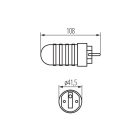Kanlux, IP44 kültéri fekete földelt villásdugó 250V/16A, Uni-Schuko (E/F) kompatibilis, GRIP W/US - univerzális vízálló csatlakozó dugó 2 év garanciával​