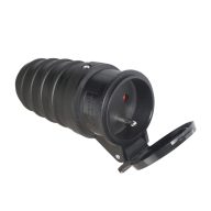   Kanlux STAN GP, fekete, műanyag, 78×49 mm – elosztó, aljzat, dugó