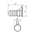 Kanlux STAN GP, fekete, műanyag, 78×49 mm – elosztó, aljzat, dugó
