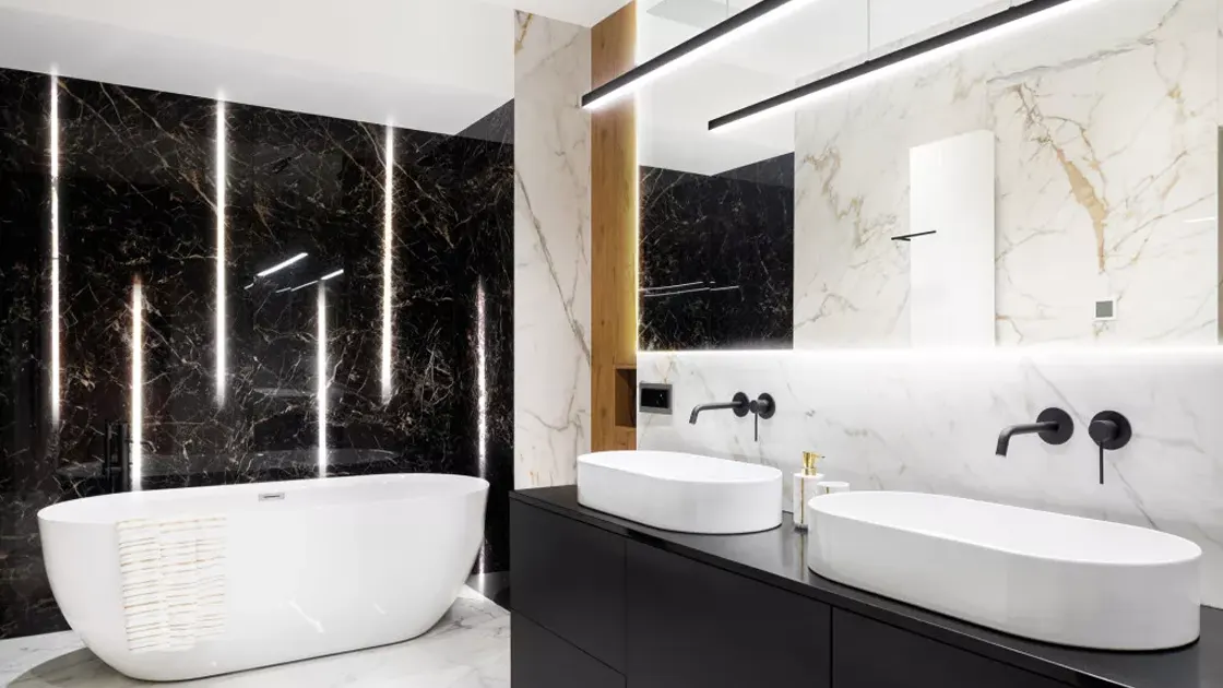 Led fényszalag működés közben, kiváló profil világítás.